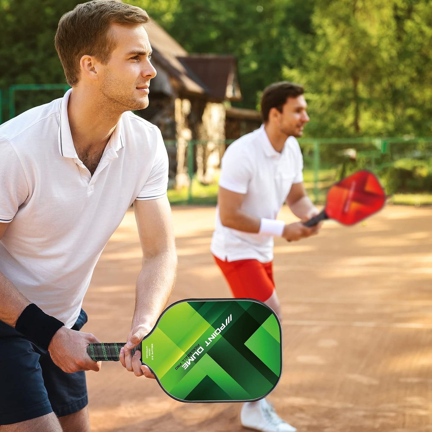 Pickleball Green Single Paddle Carbon Fiber Pickleball Paddle Premium Pickleball Paddle
