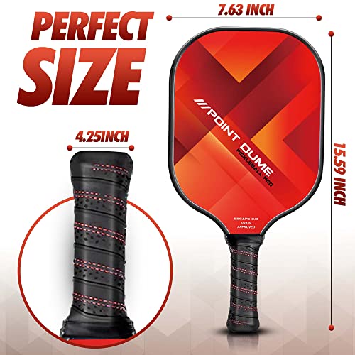 Pickleball Red Set of 2 Paddles 4 Pickleballs and Carry Case