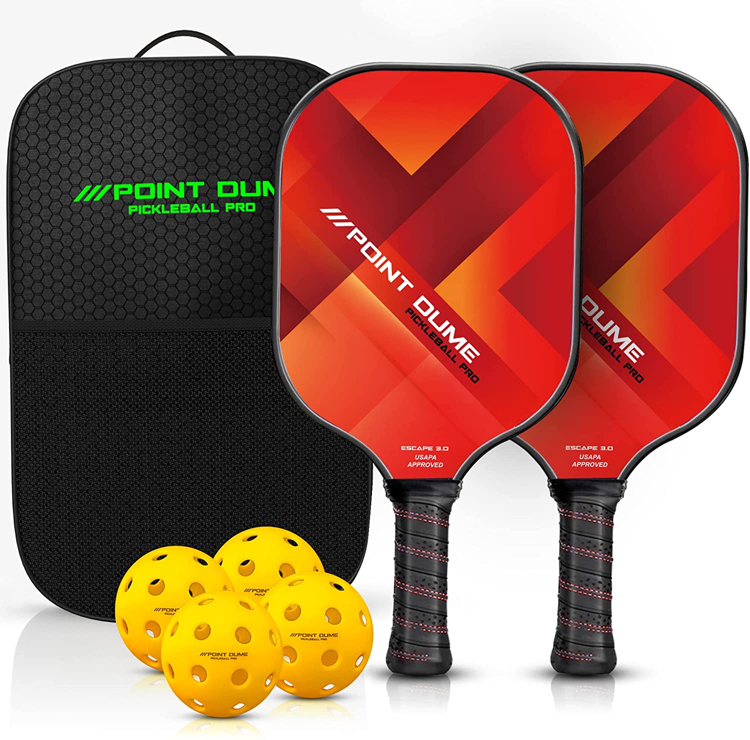 2 Pickleball Paddle, deals 4 Pickleballs and Carrying Case